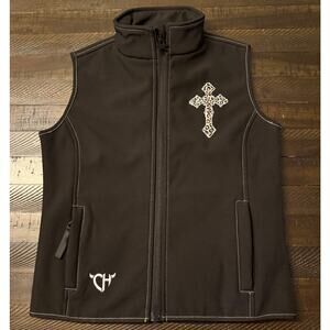 Cowgirl Hardware Kids Size Small 6 Soft Shelf Vest Western Wear Leopard Cross